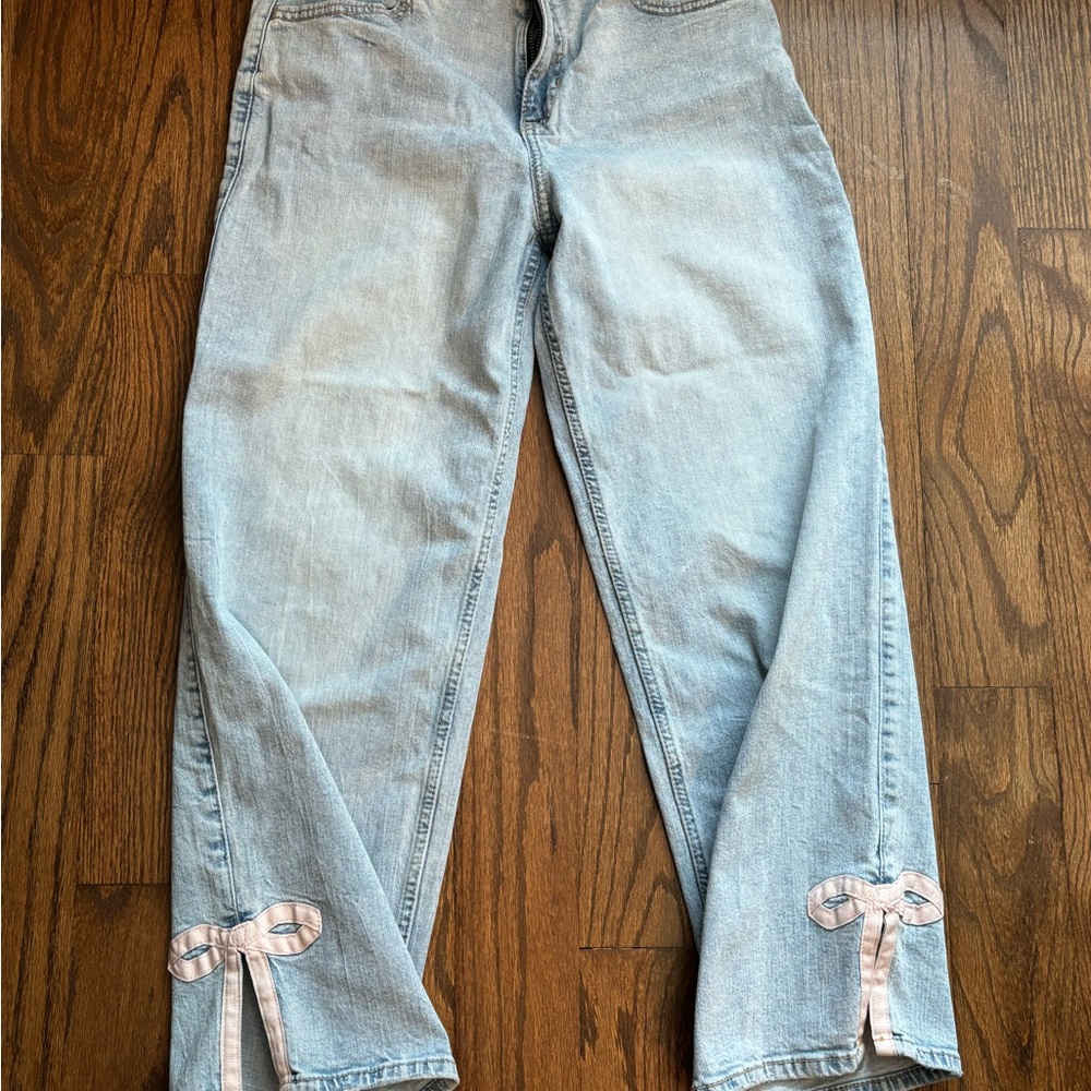 Abercrombie Kids Blue Jeans with Bow Details